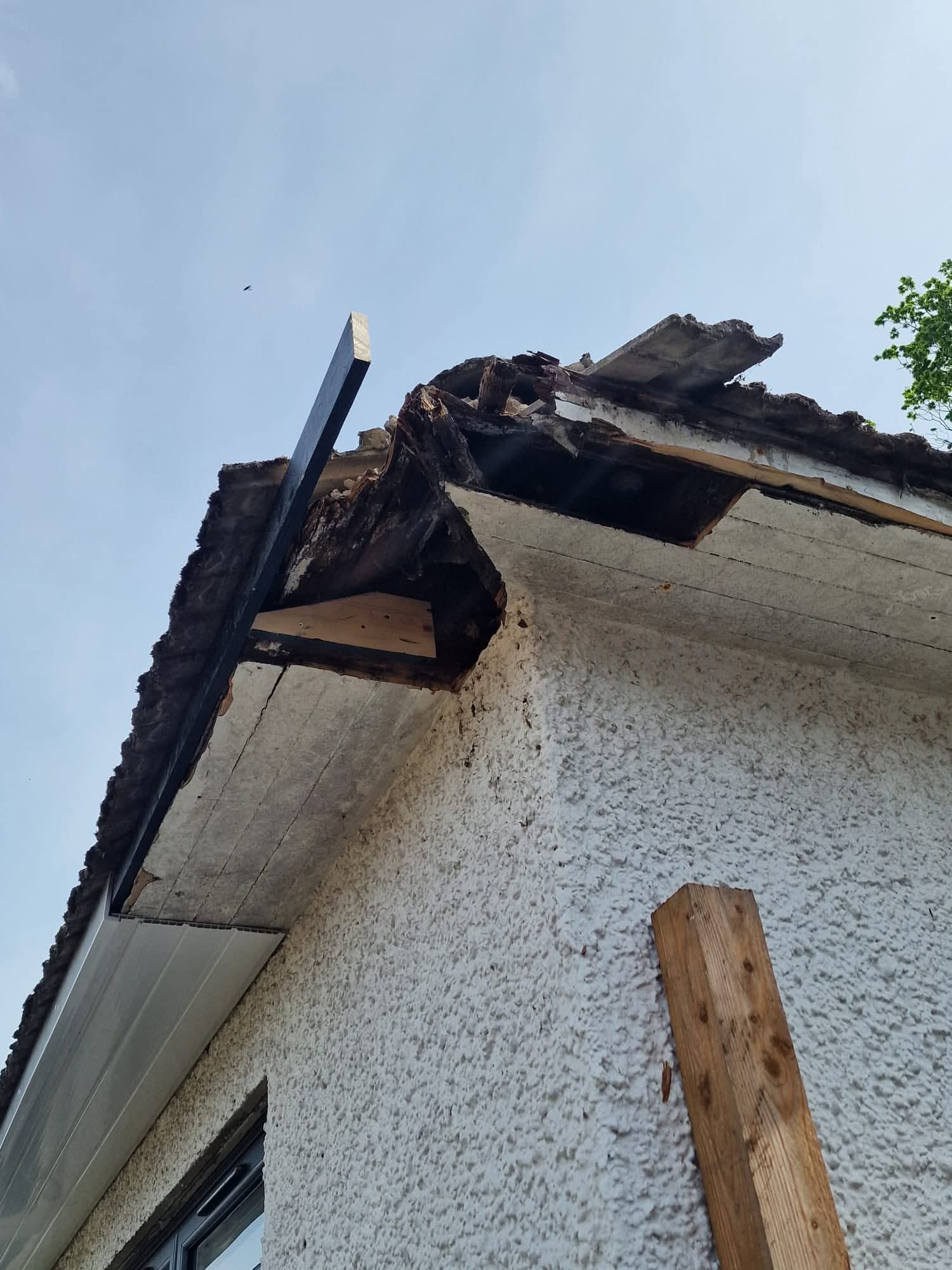 Gutter and soffit replacement - Before